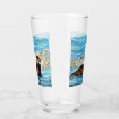 Verre Otter in the Waves 2 Peinture (Droite)
