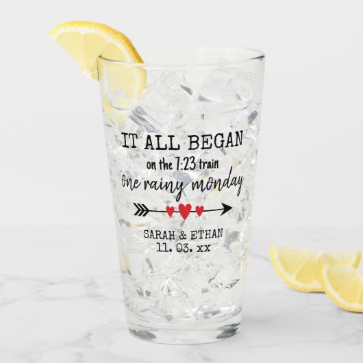Verre Où tout a commencé la Saint-Valentin avec amour (Devant glace)