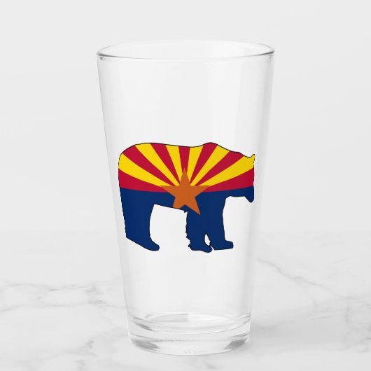 Verre Ours au drapeau de l'Arizona (Devant)