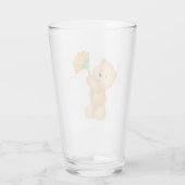 Verre ours avec fleur (Dos)