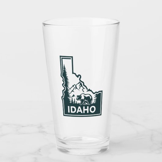 Verre Ours Carte Idaho (Devant)