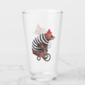 Verre Ours d'amusement de bicyclette (Dos)