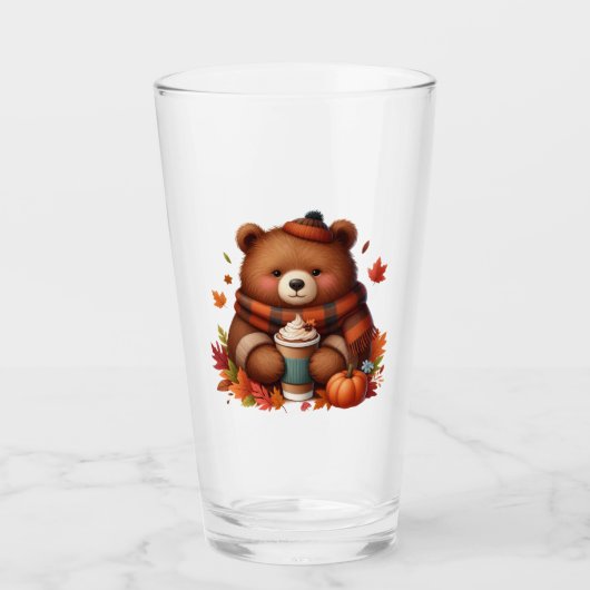 Verre Ours d'automne rustique/vintage (Devant)