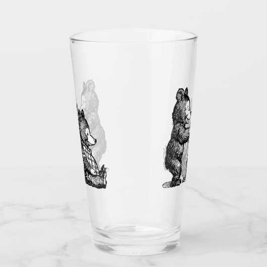 Verre Ours de coiffeur amusant (Droite)