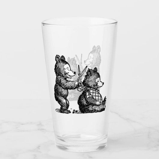 Verre Ours de coiffeur amusant (Devant)