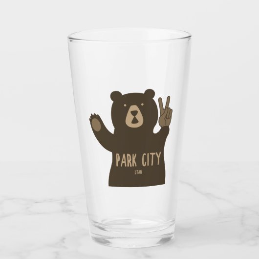 Verre Ours de paix de Park City Utah (Devant)
