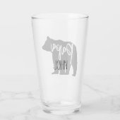 Verre Ours de papa personnalisé (Dos)