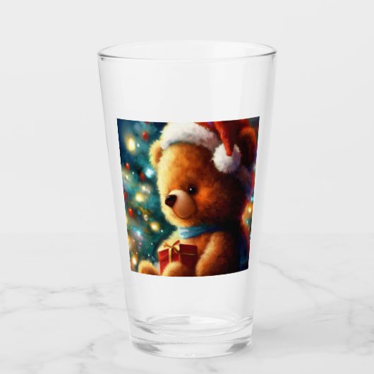 Verre Ours en peluche de Noël 3 (Devant)