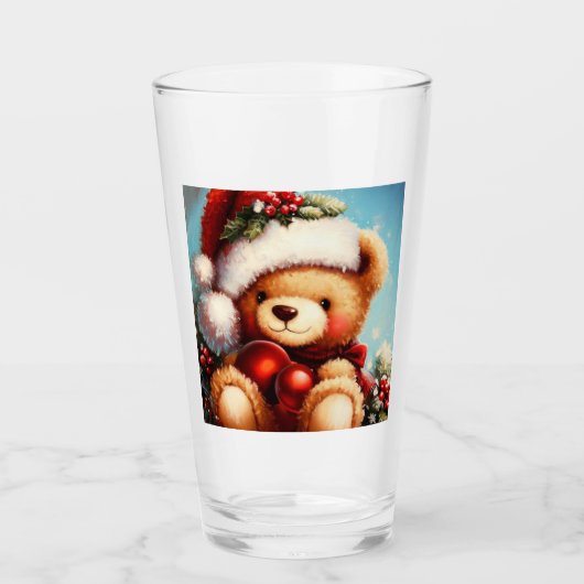 Verre Ours en peluche de Noël 4 (Devant)