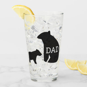 Verre Ours géométrique et papa ourson