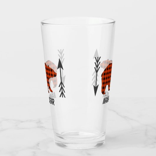 Verre Ours Mama Plaid Buffalo (Gauche)