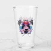 Verre Ours panda géométrique (Dos)