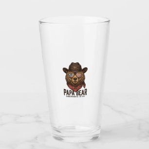 Verre Ours Papa Ours Cowboy Patriotique Vintage Vector D