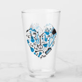 Verre Outil de coeur Musicien (Devant)