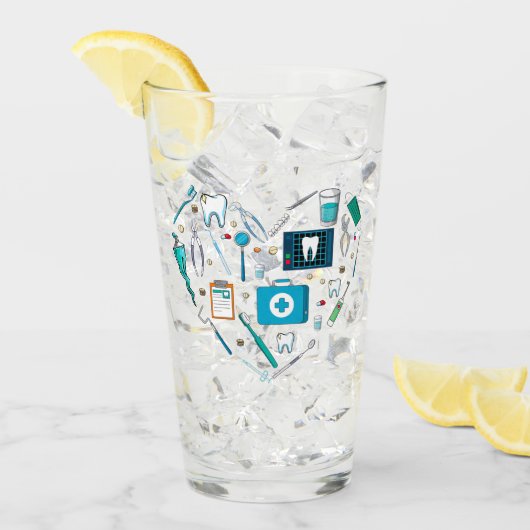 Verre Outil dentaire amusant Coeur (Devant glace)