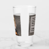 Verre Owl, Rockefeller, citation, 2 côtés, (Gauche)