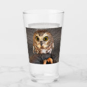 Verre Owl, Rockefeller, citation, 2 côtés, (Devant)