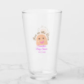 Verre Pain dans le four beige boulette baby shower rose  (Dos)