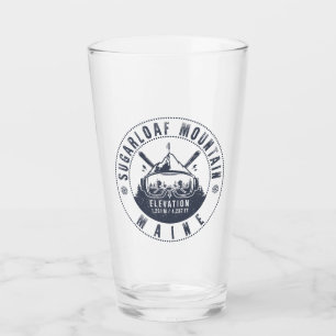 Verre Pain de sucre Maine Mountain Ski Vintage Souvenir