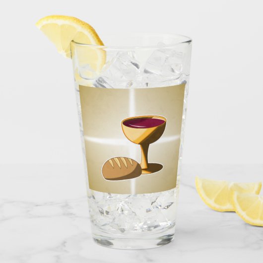 Verre Pain et vin La Dernière communion de Pâques (Devant glace)