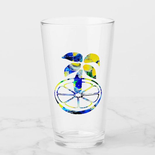 Verre Palme sur une tranche d'orange (Devant)