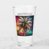 Verre Palmier de Noël Whimsical Tropical Beach Vivid (Dos)