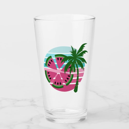 Verre Palmier de vacances d'été (Devant)