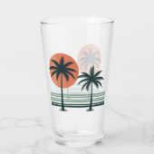 Verre Palmier tropical rétro/vintage (Dos)