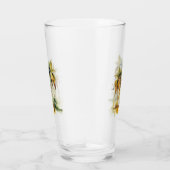 Verre Palmiers dans les tropiques vert et jaune de l'aqu (Droite)