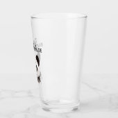 Verre Panda Funky Moderne Noir Et Blanc Avec Citation (Gauche)
