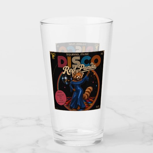 Verre Panda rouge disco (Devant)