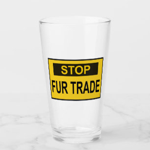 Verre Panneau commercial Stop Fur jaune