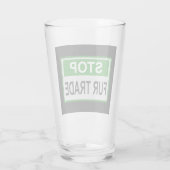Verre Panneau commercial Stop Fur vert (Dos)