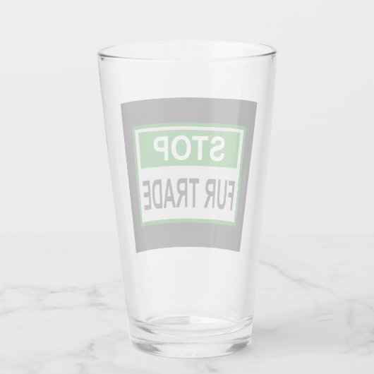 Verre Panneau commercial Stop Fur vert (Dos)