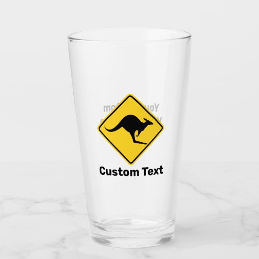 Verre Panneau d'avertissement Kangaroo (Devant)
