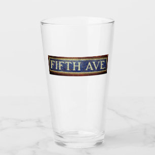 Verre Panneau vintage de la Cinquième Avenue - Manhattan