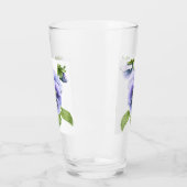 Verre Pansies violettes Art Botanique Floral (Gauche)