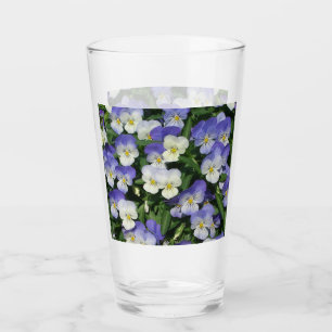 Verre Pansies violettes Jardin Floral