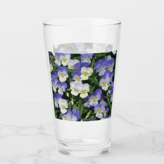 Verre Pansies violettes Jardin Floral (Devant)