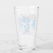 Verre Paon blanc et sakura fleurie /personnalisable (Dos)