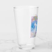 Verre Paon blanc et sakura fleurie /personnalisable (Droite)