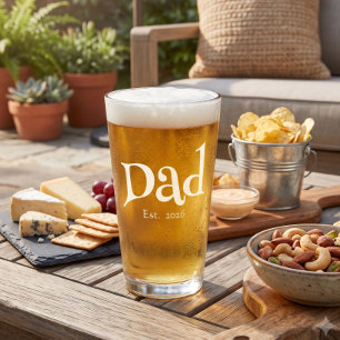 Verre Papa a été établi Nouvelle idée amusante de papa T