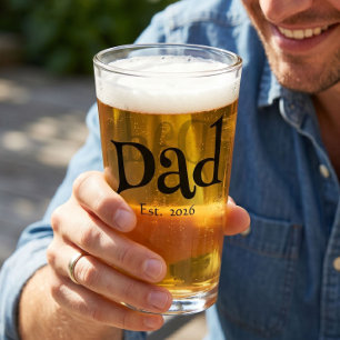 Verre Papa a Fondé Nouvelle Amusement Papa Texte Gras Si