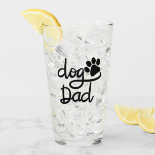 Verre Papa Chien Drôle Empreinte de Patte de Chien
