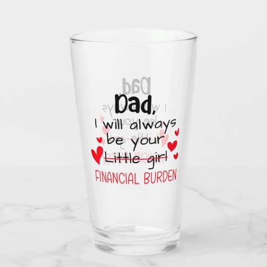 Verre Papa, Je Serai Toujours Votre Petite Fille, Financ (Dos)