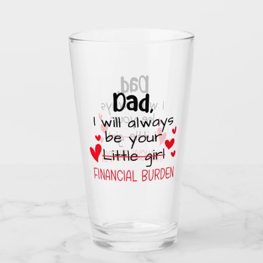 Verre Papa, Je Serai Toujours Votre Petite Fille, Financ (Devant)