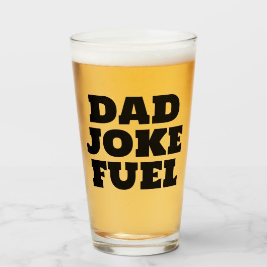 Verre Papa Joke Fuel - Drôle cadeau pour père (Devant (rempli))