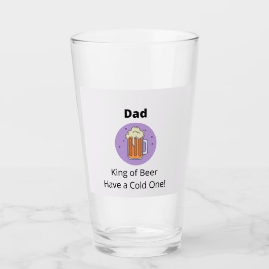 Verre Papa King of Beer (Devant)