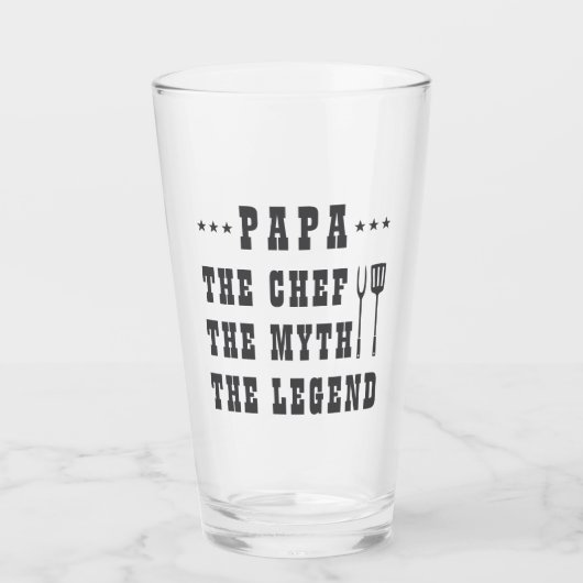 Verre Papa Le Mythe La Légende Grill Master Glass (Devant)