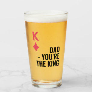 Verre Papa, tu es la bière de Fête des pères King Poker